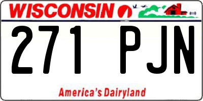 WI license plate 271PJN