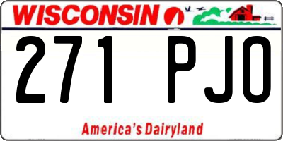 WI license plate 271PJO