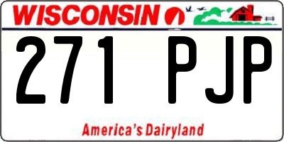 WI license plate 271PJP