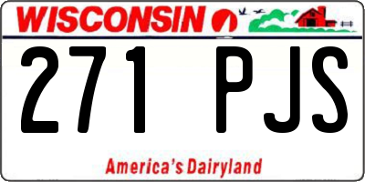 WI license plate 271PJS