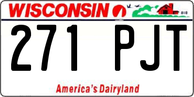 WI license plate 271PJT