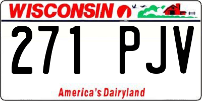 WI license plate 271PJV