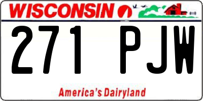 WI license plate 271PJW