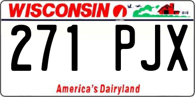 WI license plate 271PJX