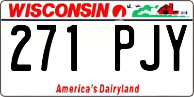 WI license plate 271PJY