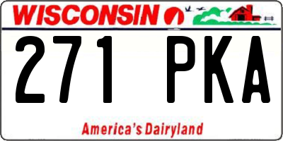WI license plate 271PKA
