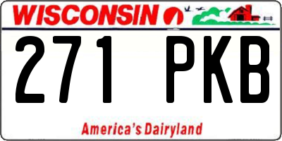 WI license plate 271PKB