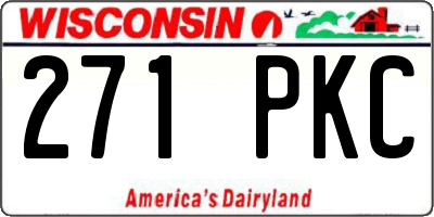 WI license plate 271PKC