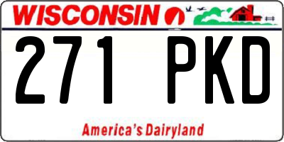 WI license plate 271PKD