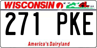 WI license plate 271PKE