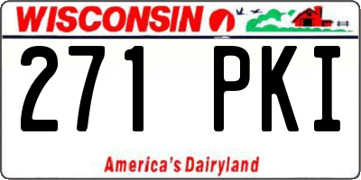 WI license plate 271PKI