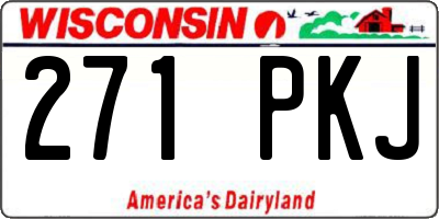WI license plate 271PKJ