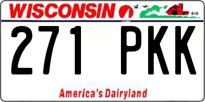 WI license plate 271PKK