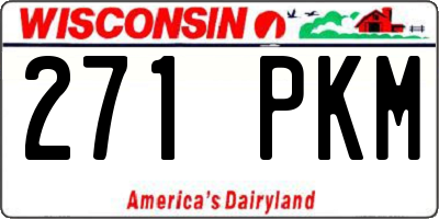 WI license plate 271PKM
