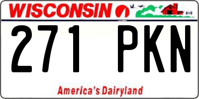 WI license plate 271PKN