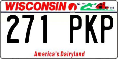 WI license plate 271PKP