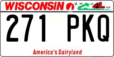 WI license plate 271PKQ