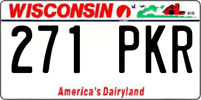 WI license plate 271PKR