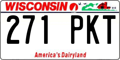 WI license plate 271PKT