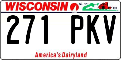 WI license plate 271PKV