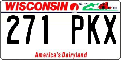 WI license plate 271PKX