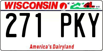 WI license plate 271PKY