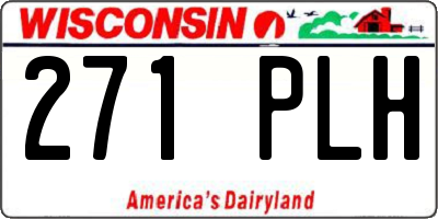 WI license plate 271PLH