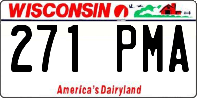 WI license plate 271PMA
