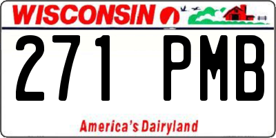 WI license plate 271PMB