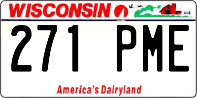 WI license plate 271PME