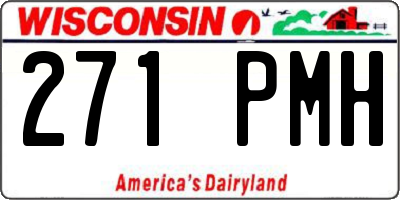 WI license plate 271PMH