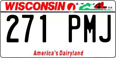 WI license plate 271PMJ