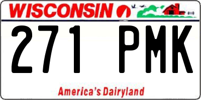 WI license plate 271PMK