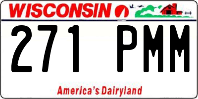 WI license plate 271PMM