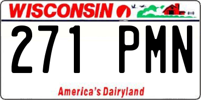 WI license plate 271PMN