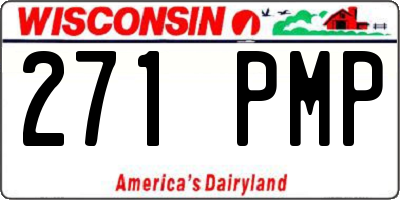WI license plate 271PMP