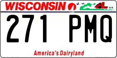 WI license plate 271PMQ