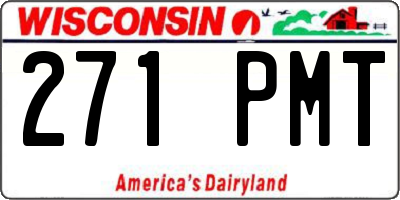 WI license plate 271PMT