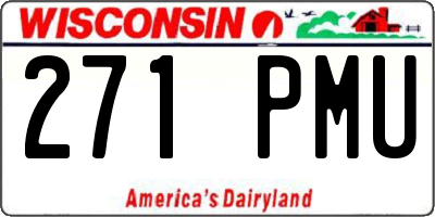 WI license plate 271PMU