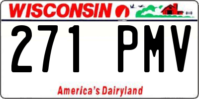 WI license plate 271PMV
