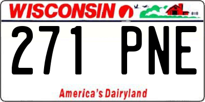 WI license plate 271PNE