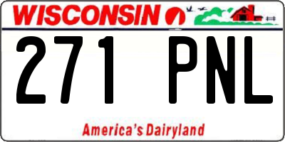 WI license plate 271PNL