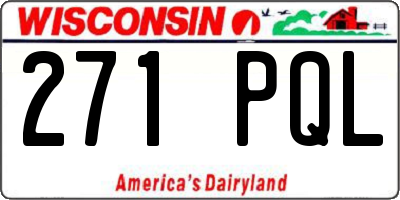 WI license plate 271PQL