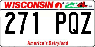 WI license plate 271PQZ