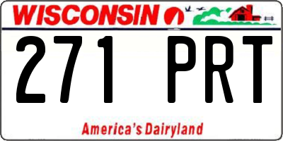WI license plate 271PRT