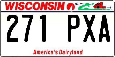 WI license plate 271PXA