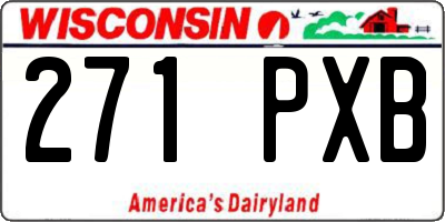 WI license plate 271PXB