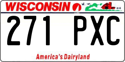 WI license plate 271PXC
