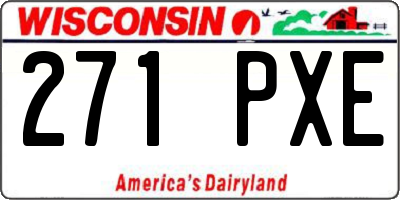 WI license plate 271PXE