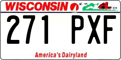 WI license plate 271PXF